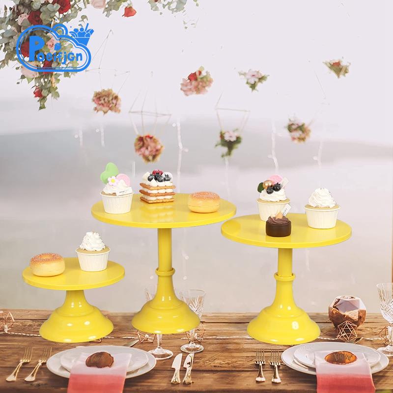 Metal Iron Cake Stand Round Pedestal Dessert Holder Cupcake Display ...