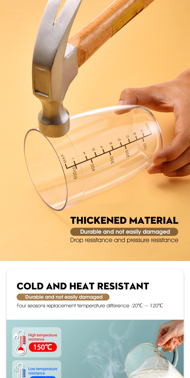 1-KHE Mixing Glass Hand Shake Milk Tea Shake Cup Thickened Shake Pot ...