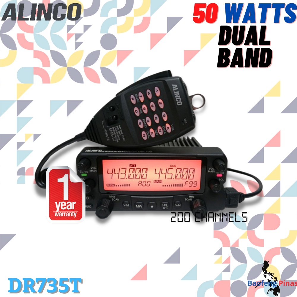 Alinco DR735T Dual Band Base Radio 1 YEAR WARRANTY!! Shopee Philippines
