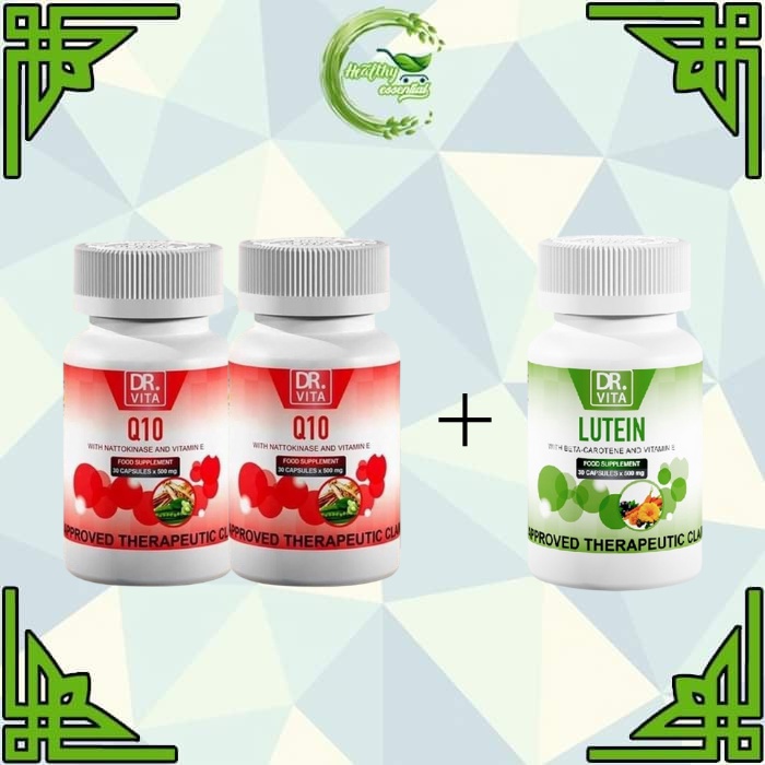 Authentic 2 Q10 1 Free Lutein Capsules Control blood pressure Daytime