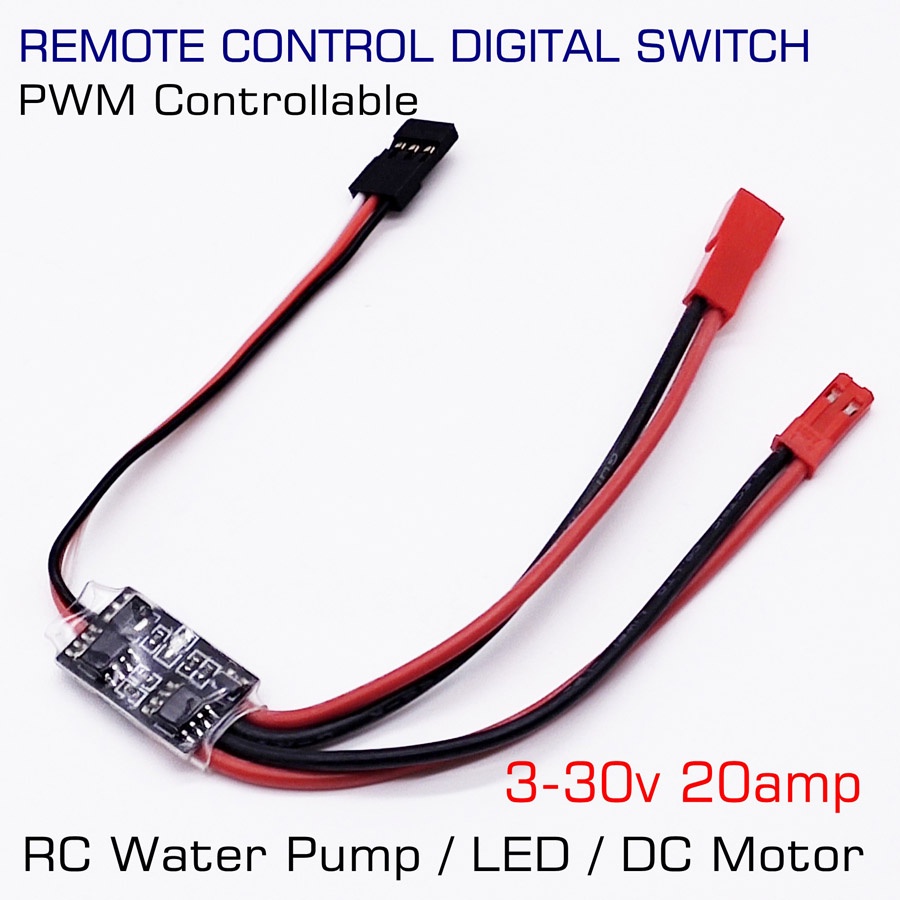 RC Remote Control 3-30v 20a Digital Electric PWM Signal Switch Water ...