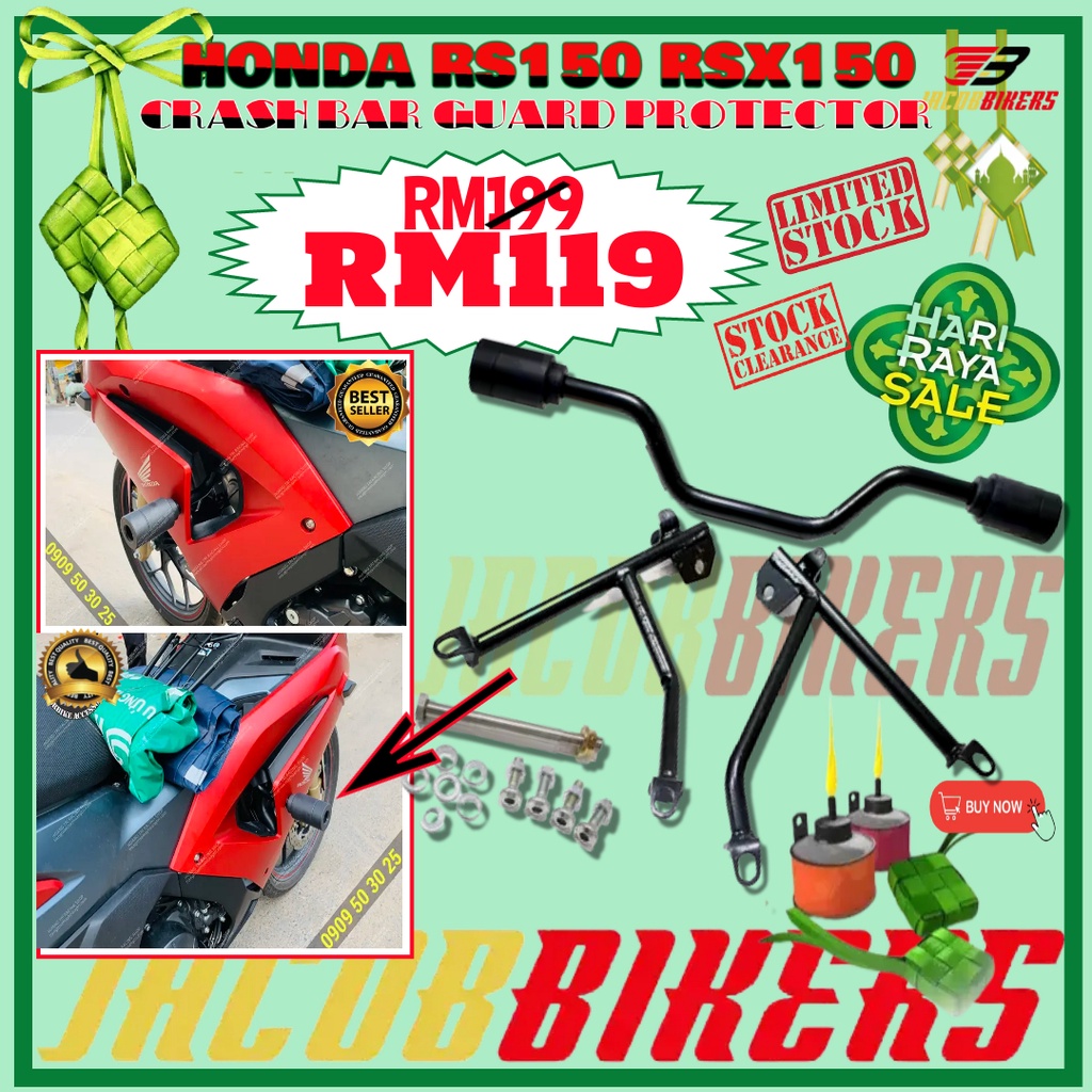 HONDA RS150 V1 V2 RSX150 RS RSX WINNER X CRASH BAR FRAME SLIDER GUARD ...