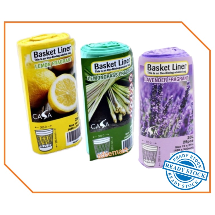 Fragrant Basket Trash Liner Plastic Plastik Sampah Wangi | Shopee ...