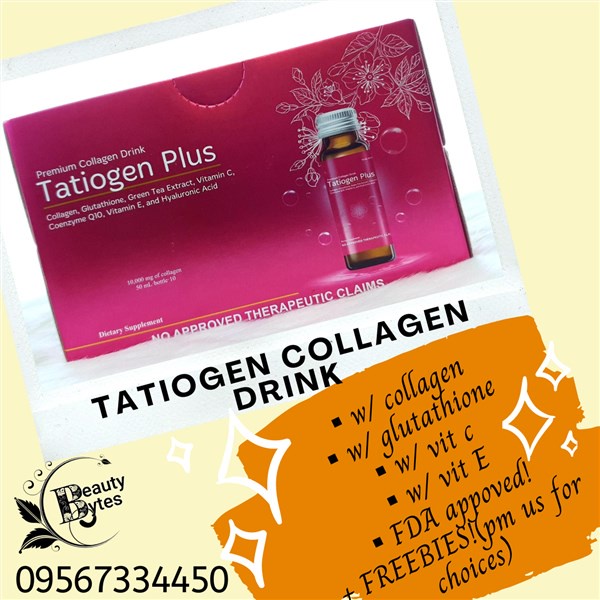 TATIOGEN Collagen Drink with glutathione vitamin E and C FDA APPROVED