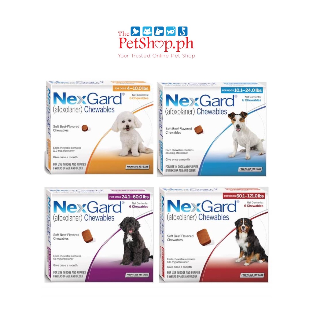 NexGard Chewable for Dogs ( 3 tablets ) | Shopee Philippines