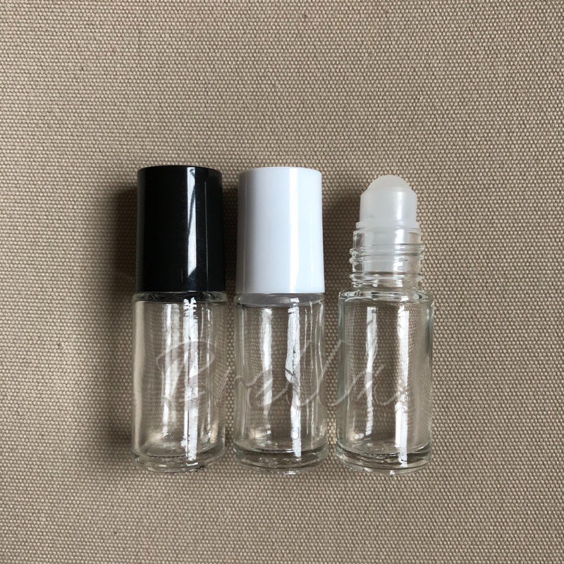 5ml clear glass roller bottle roll on plastic roller liptint | Shopee ...