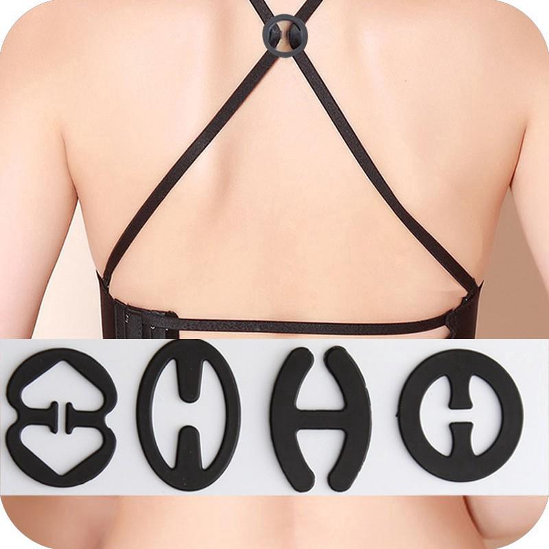 2pcs/set Women's Transparent Invisible Bra Straps Strapless Anti-slip  Underwear Bra Band