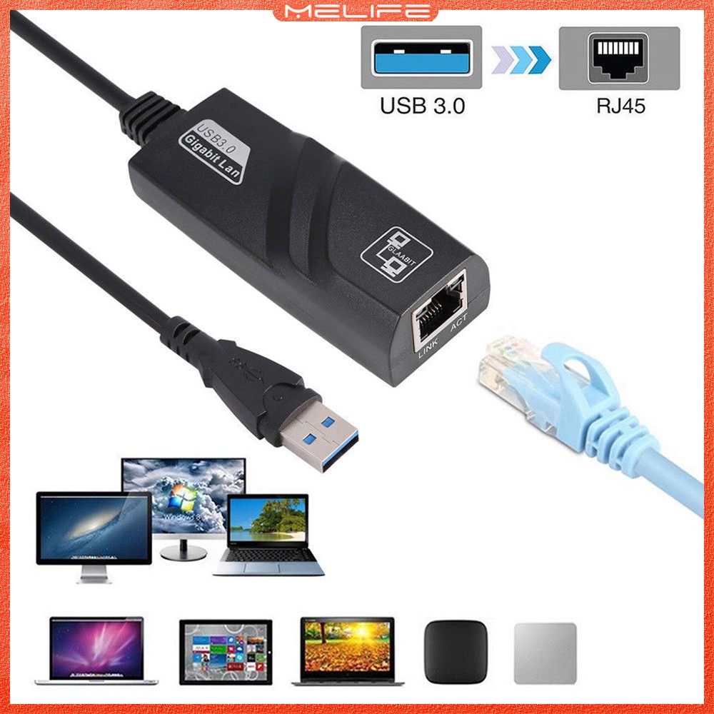USB 3.0 To Gigabit Ethernet Network Converter RJ45 High Speed 10/100 ...