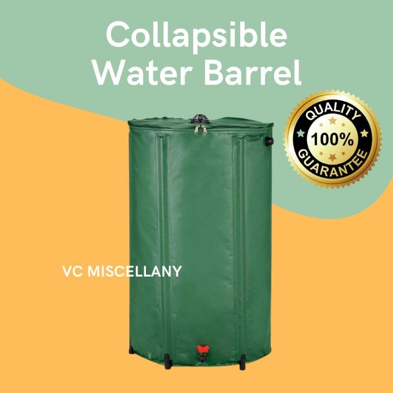 Foldable Rain Barrel, Collapsible Water Tank Storage Container Water ...