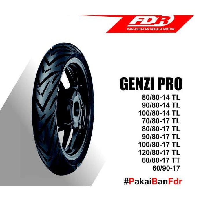 Fdr tr tl Motorcycle Tires 1008014 Genzi pro tubeless Tire | Shopee ...
