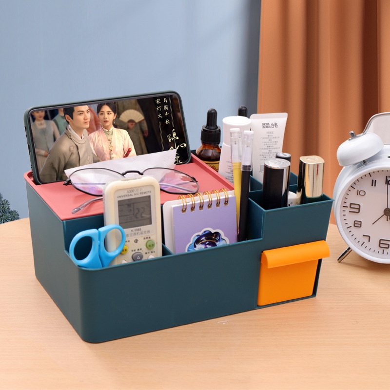 Desktop tissue box household creative tissue box multi-functional ...