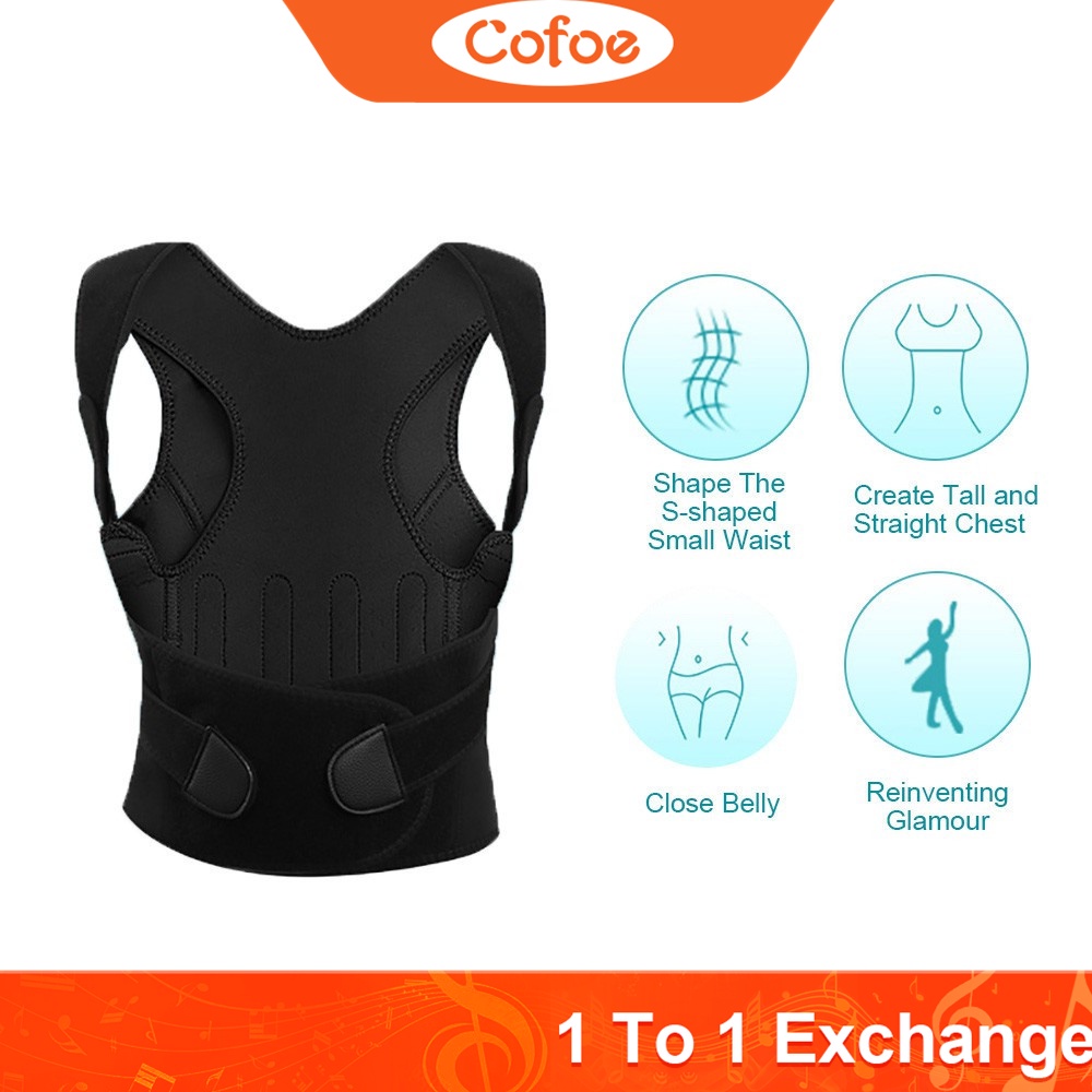 Cofoe Posture Corrector Anti-humpback Back Support Brace Back Shoulder ...