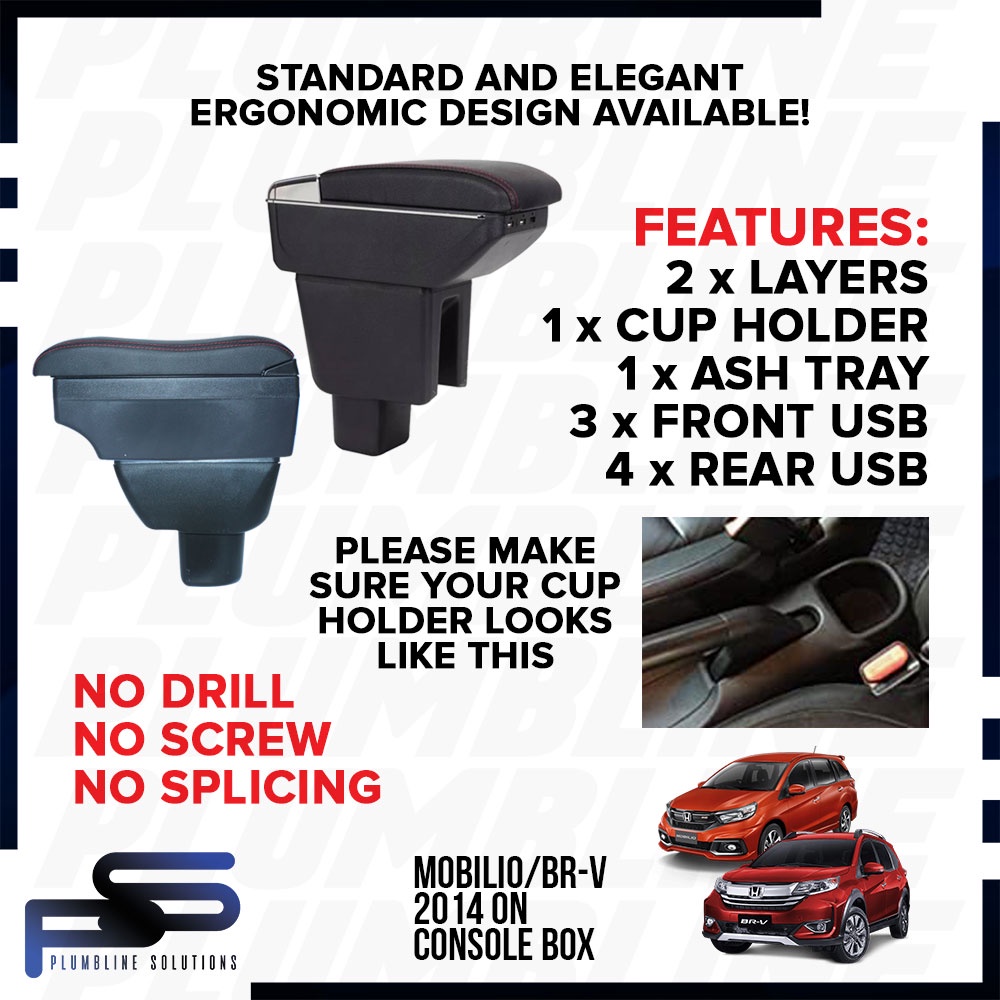 Honda Mobilio BRV BRV 2014 2022 OEM Premium Armrest Console Box