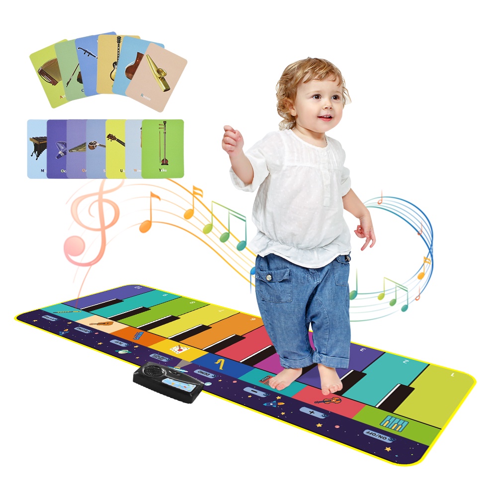 Baby Colorful Musical Floor Piano Mat For Kids Toddler Keyboard With 8