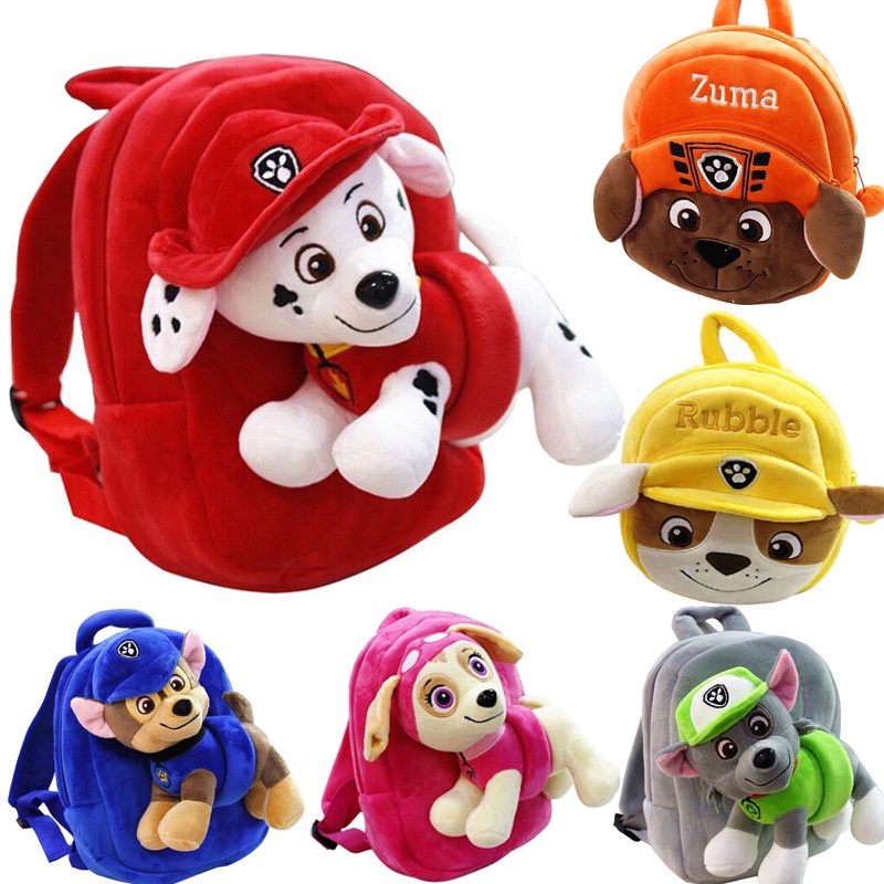 Paw Patrol Dog Plush Backpack Chase Stuffed Doll Boys Girls Cute 