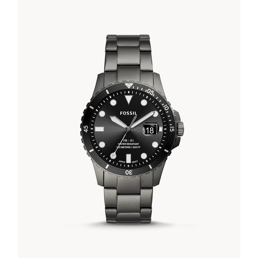 Fossil FS5655 FB-01 Three-Hand Date Smoke Stainless Steel Watch (2 Yr ...