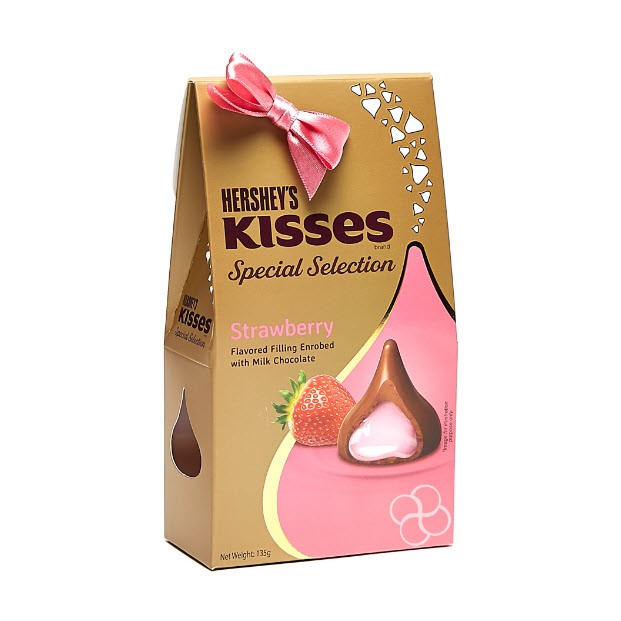 Hershey's Kisses Strawberry or Truffle Filled Milk Chocolate 06/2023