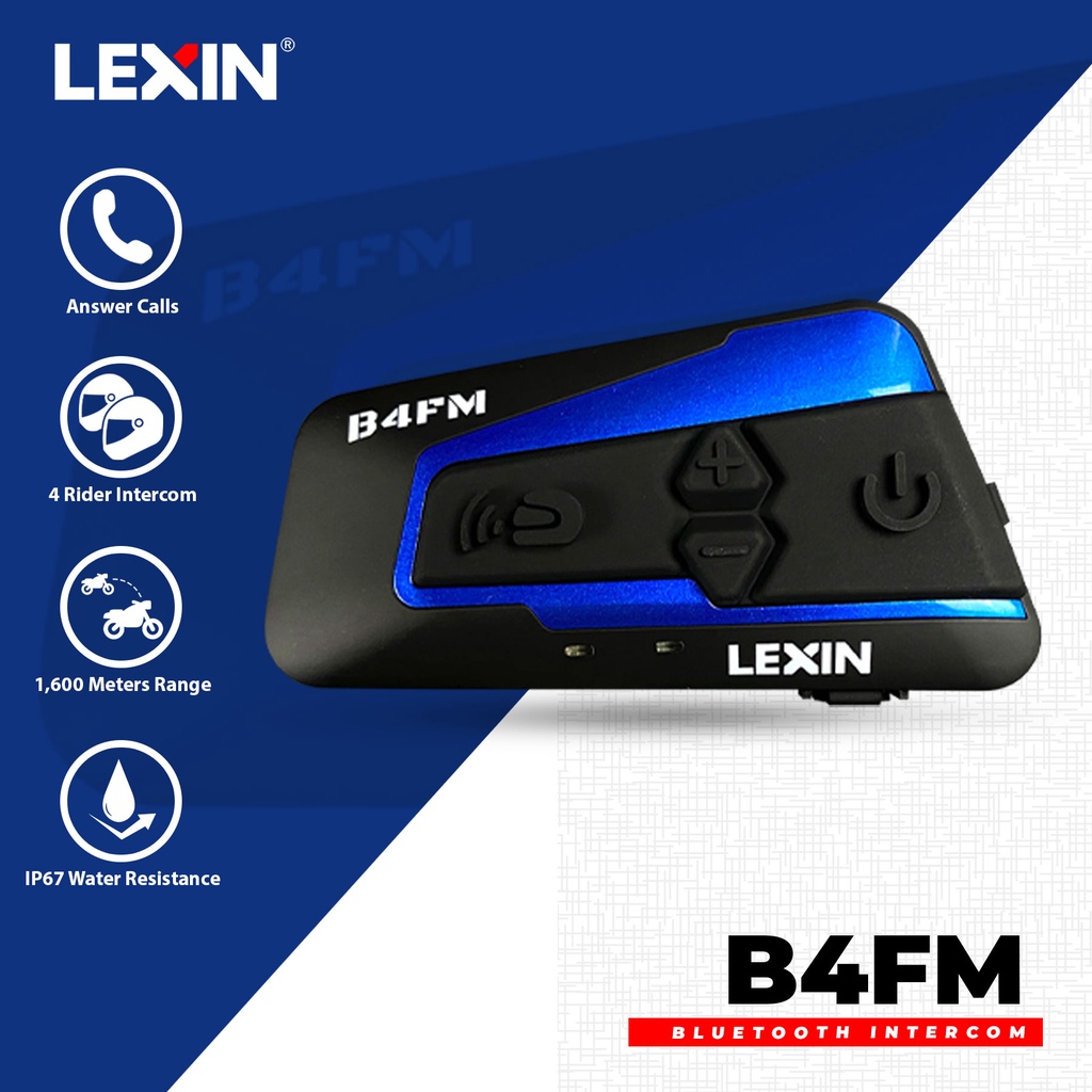 Lexin 1Pc LX B4FM Motorcycle Intercom Universal Helmet