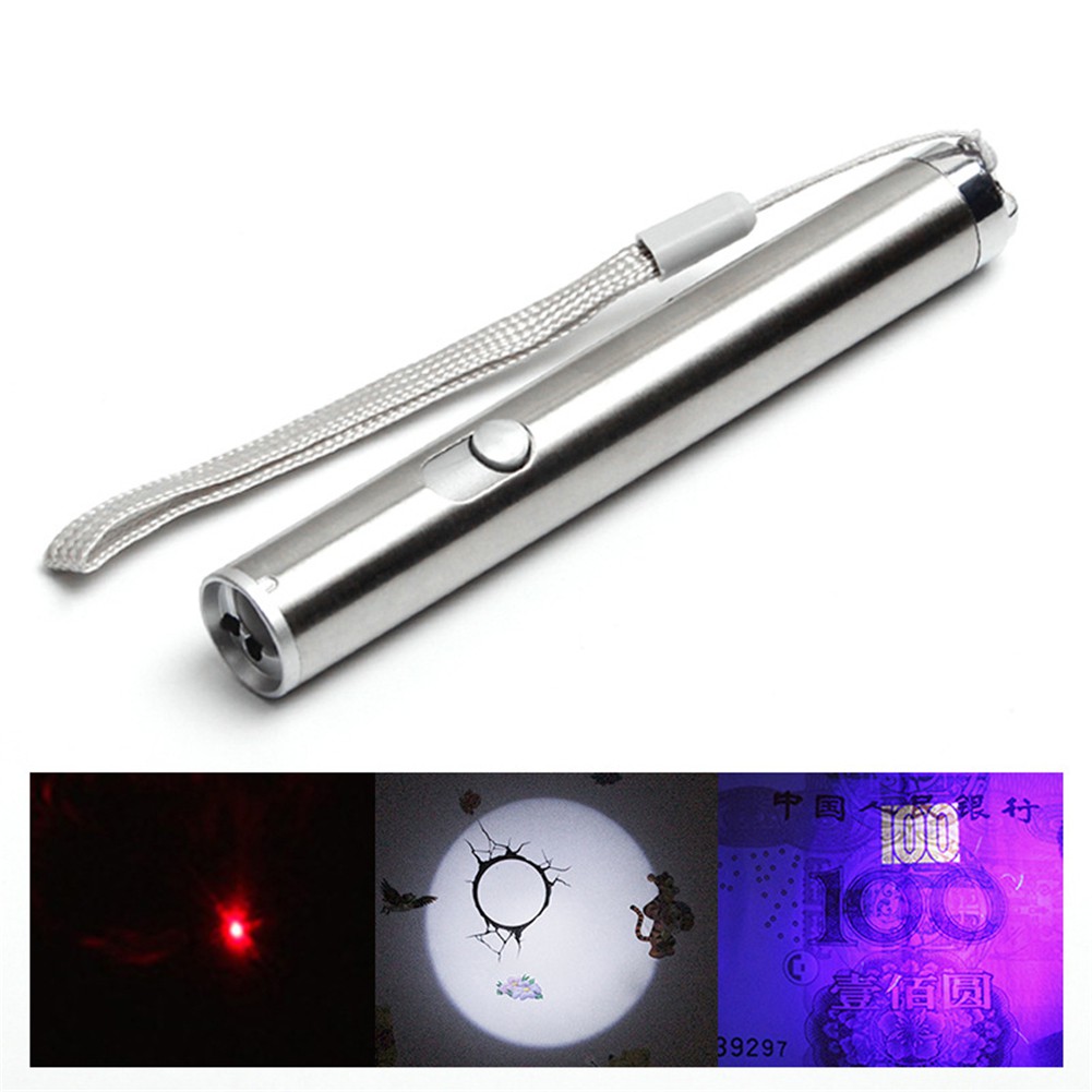 Multi Function Infrared Pointer Mini Flashlight UV Light 3-In-1 ...