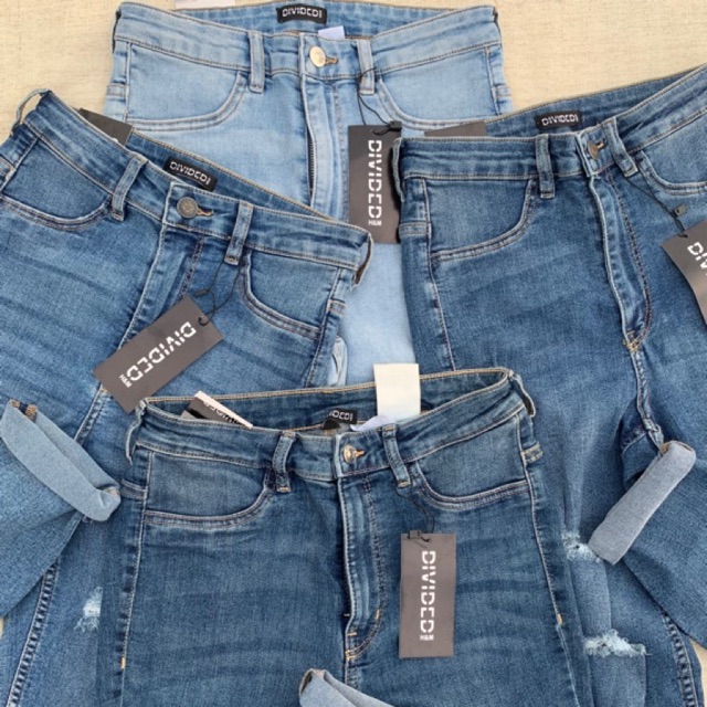 H&m high clearance waisted ripped jeans