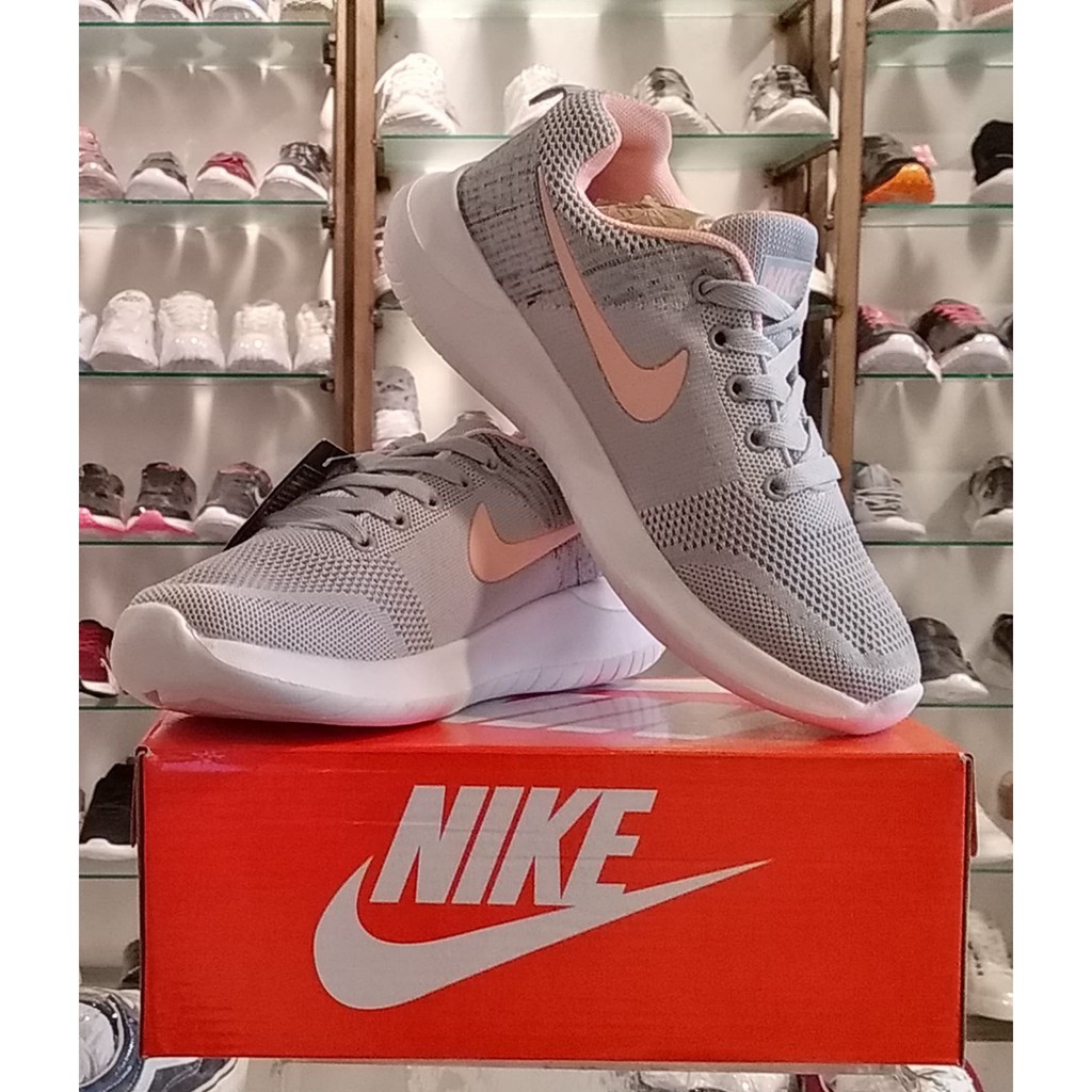 Nike sneakers 2025 grey and pink