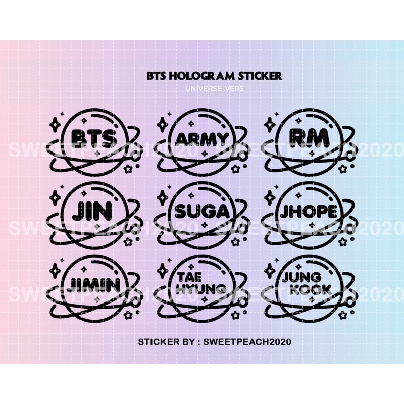 Bts Lightstick Sticker Hologram Decal Deco Shopee Philippines