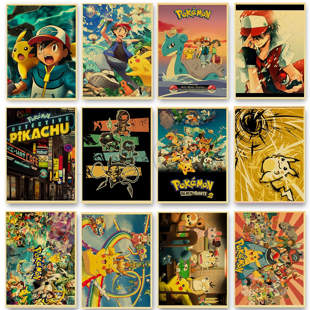 Framed store Pokemon Retro Art Posters