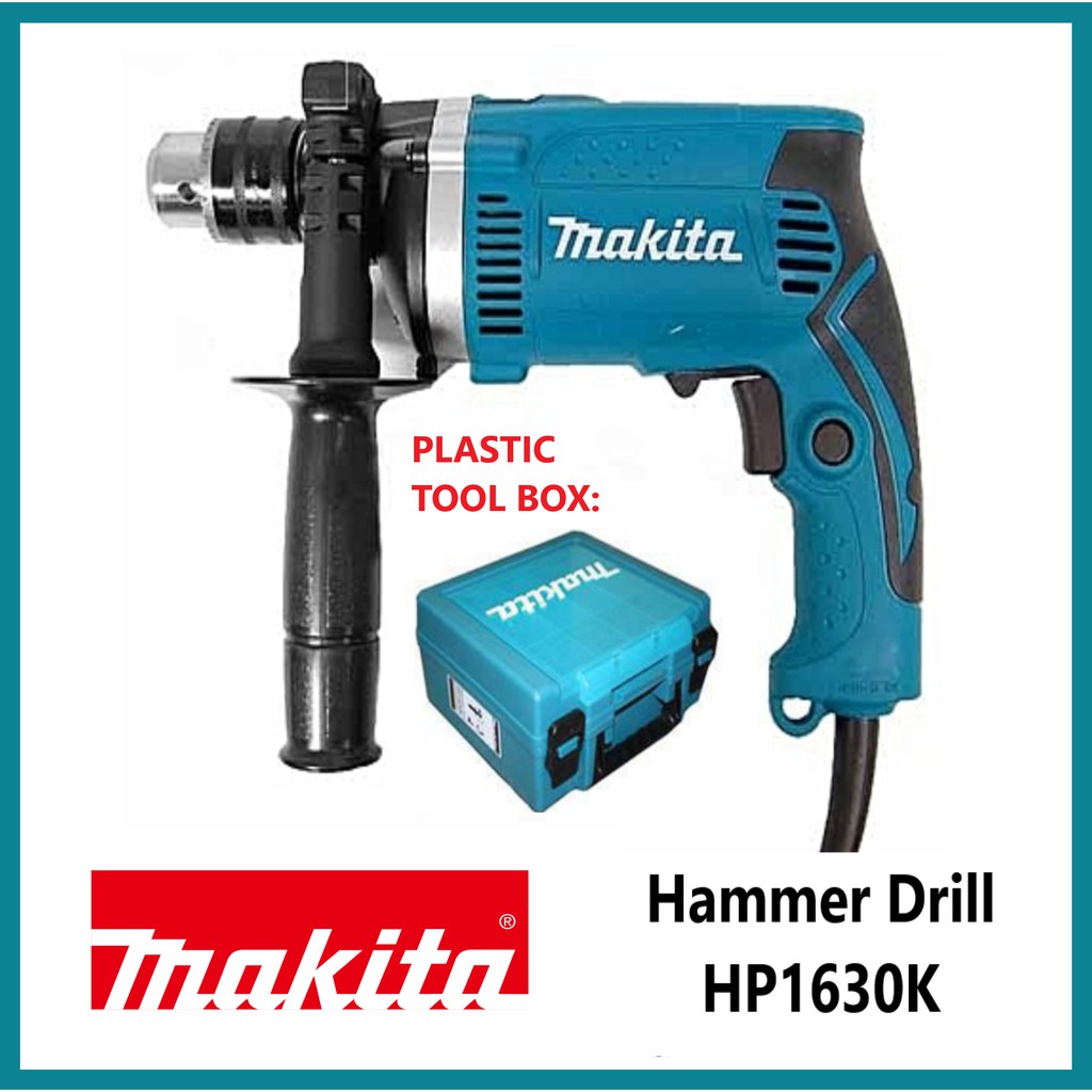 Makita Hammer Drill HP1630K with Plastic Tool Box Original | Shopee ...