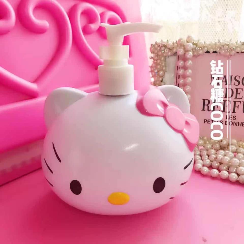 HELLO-KITTY LOTION DISPENSER FACE KITTY 200-400 ML PLASTIC DEISPENSER ...