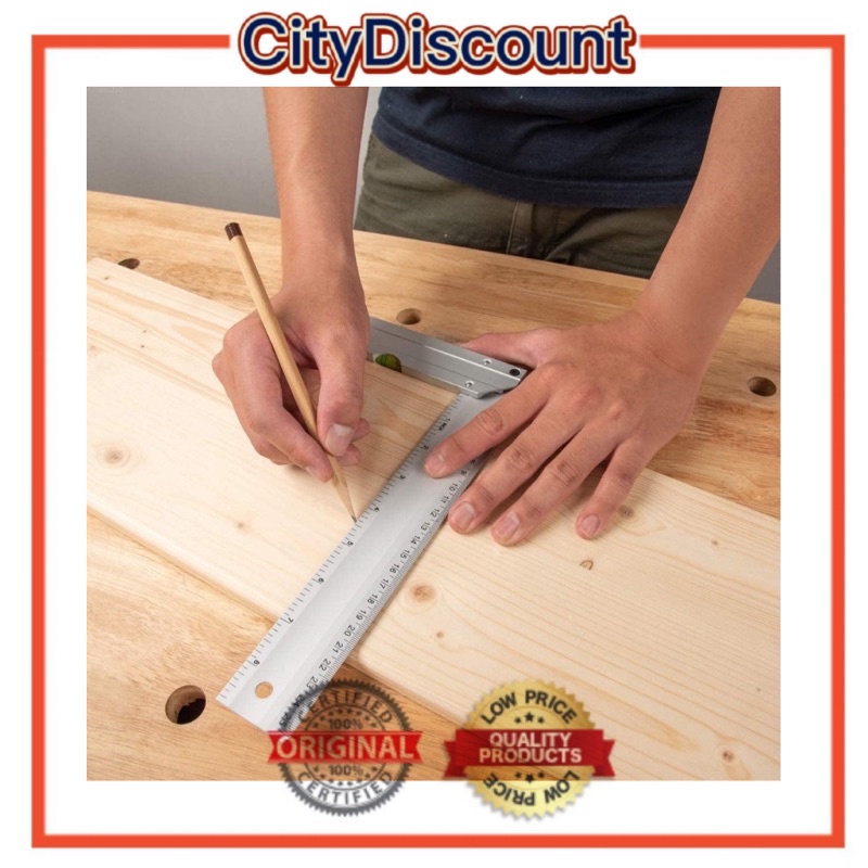 Cod L Square Angle Ruler With Level Bar Squala Measuring Tools | Shopee ...