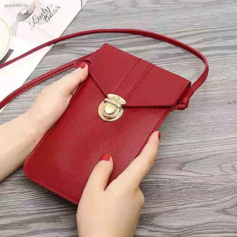 buckle pu touchable bag fashion cross body bag mobile phone