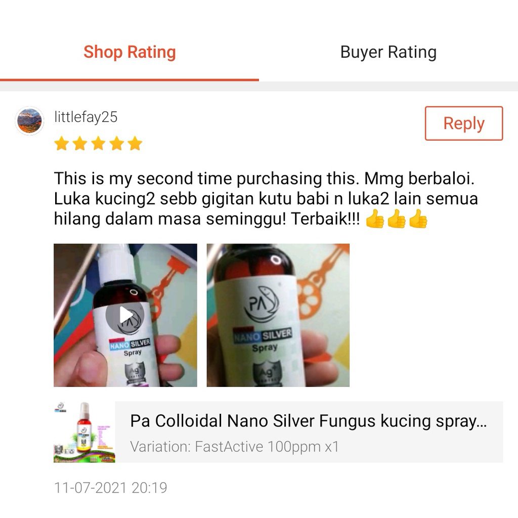 Pa Colloidal Nano Silver Pet Spray Luka Sporo Ringworm Fungus nano