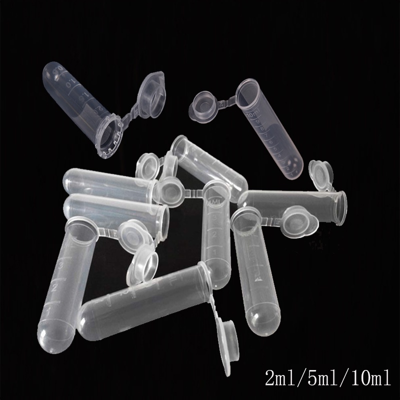 25/50Pcs 2/510ml Centrifuge Test Tube Clear Plastic Tube Empty Sample