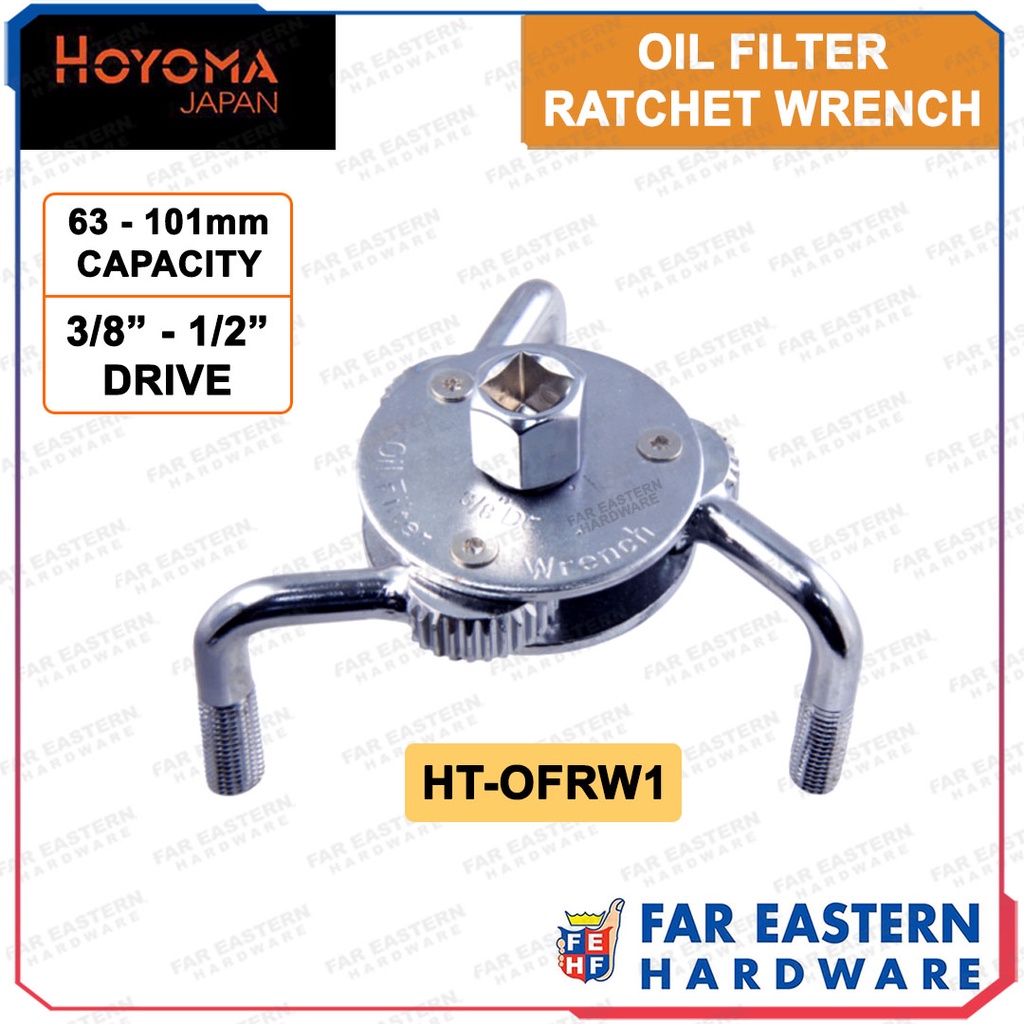 HOYOMA Adjustable Oil Filter Ratchet Socket Wrench 63-101mm HT-OFRW1 ...