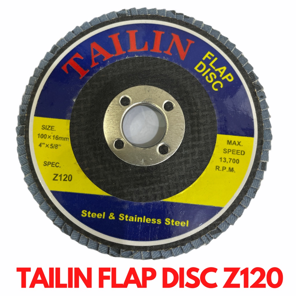 TAILIN FLAP DISC 4" Z120 Shopee Philippines