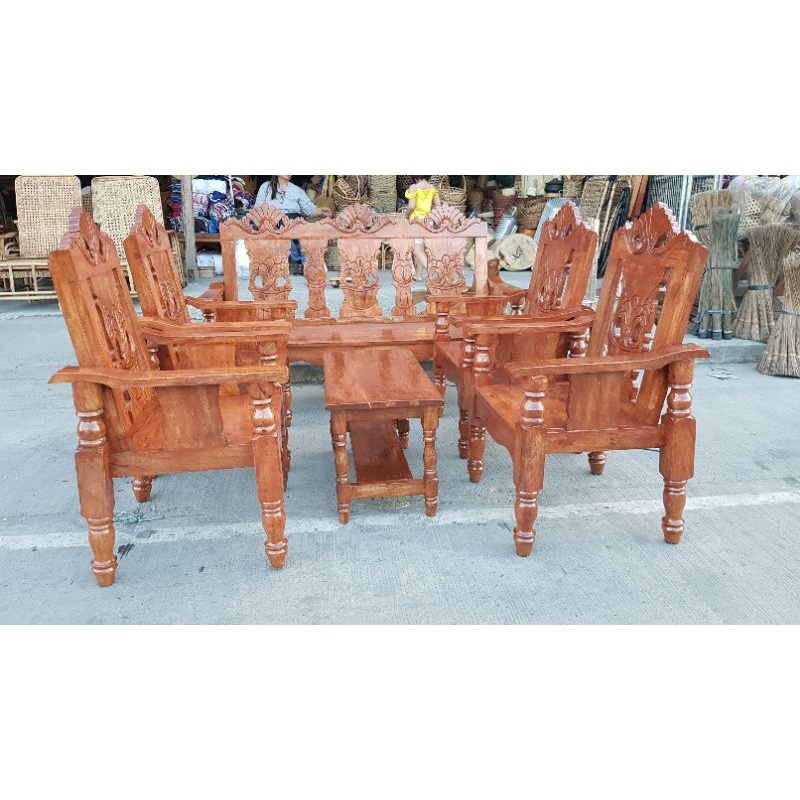 Sala Set Solid Wood. Shopee Philippines
