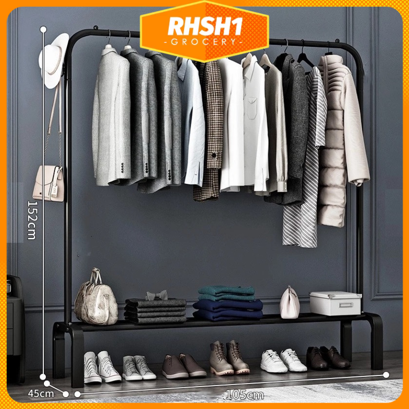 bedroom hanger floor drying rack balcony drying rack single | Shopee ...