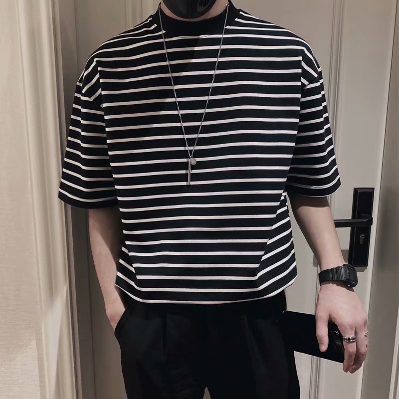 Striped t outlet shirt outfit mens