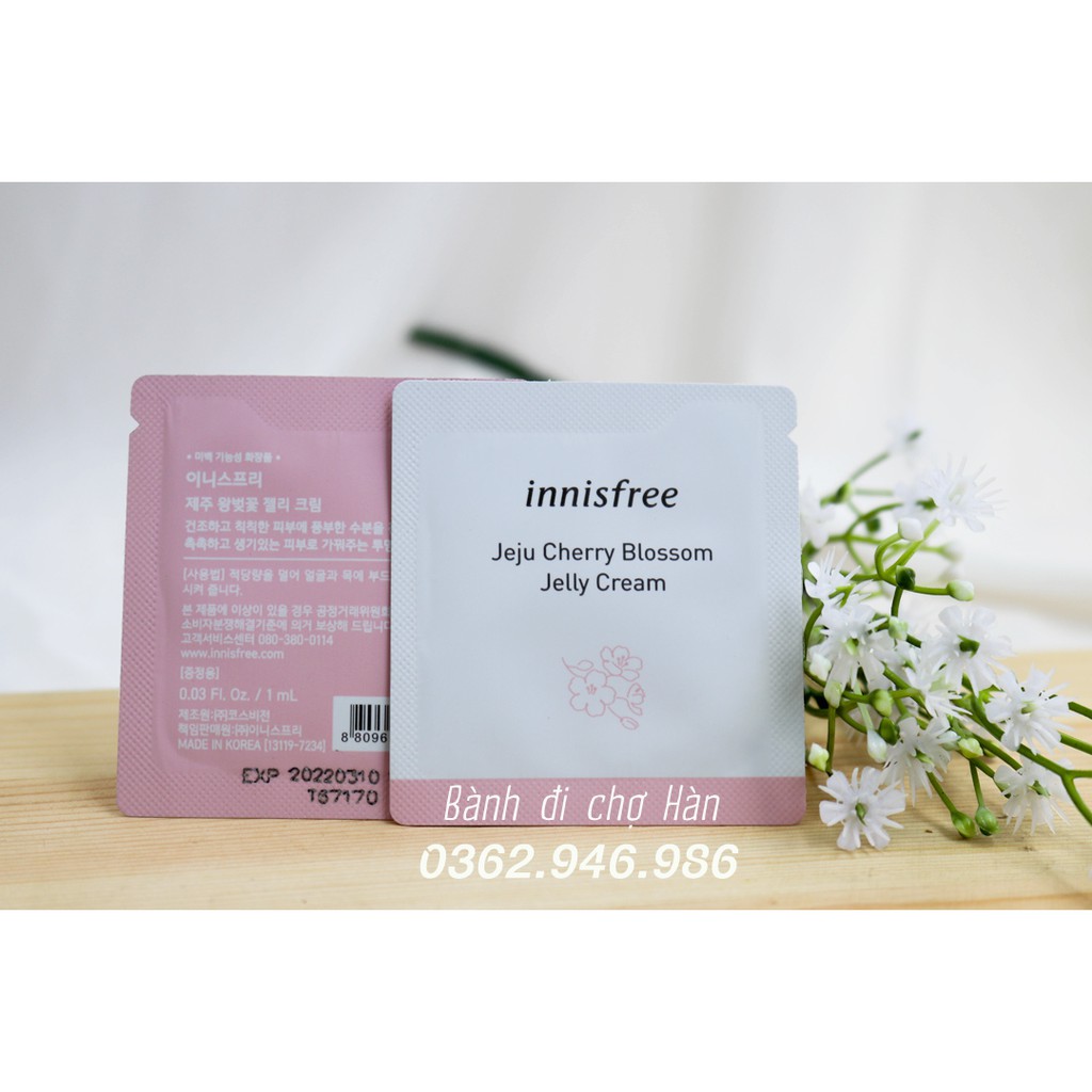 Sample Innisfree Jeju Cherry Blossom Jelly Cream (1ml Pack) | Shopee ...