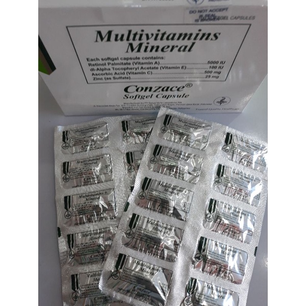 Conzace Softgel Capsule (Multivitamins+Minerals) Shopee Philippines