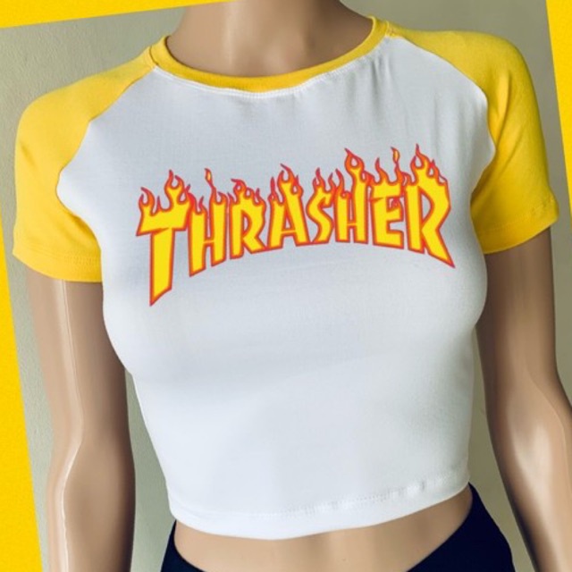 Thrasher store cropped shirt