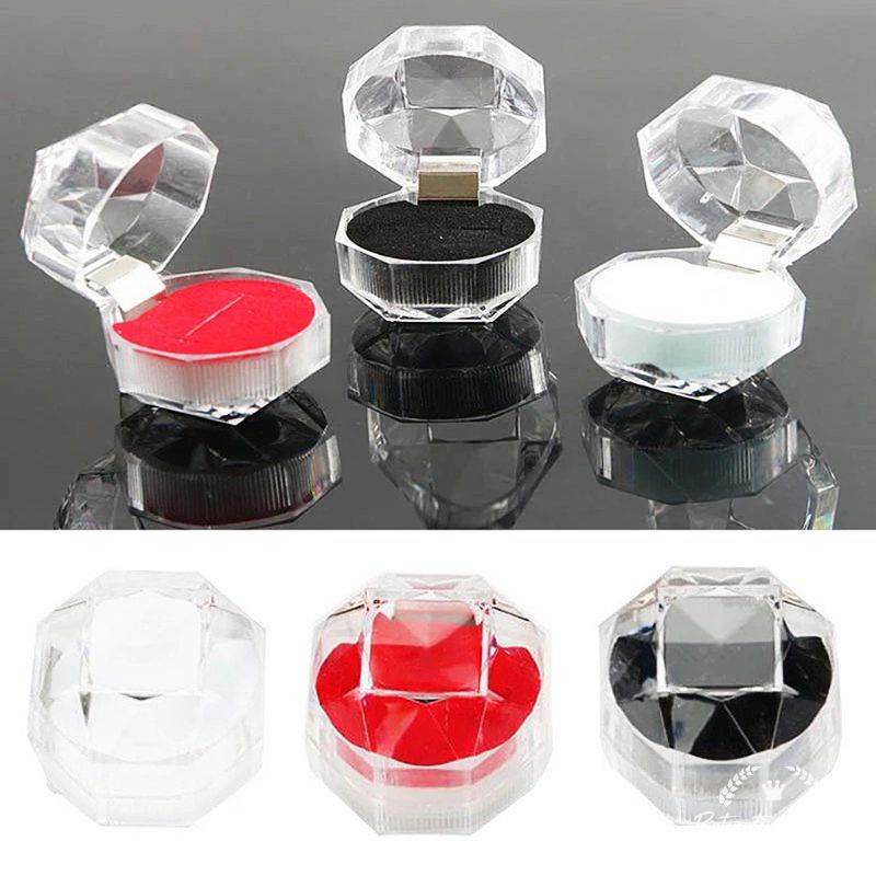 Acrylic Transparent Mini Ring Box 3.8cm*3.8cm | Shopee Philippines