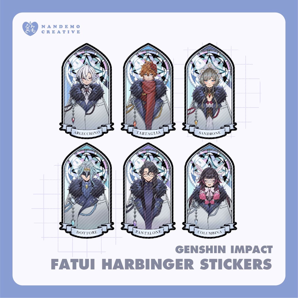 Genshin Impact Stickers - Fatui Harbingers | Shopee Philippines