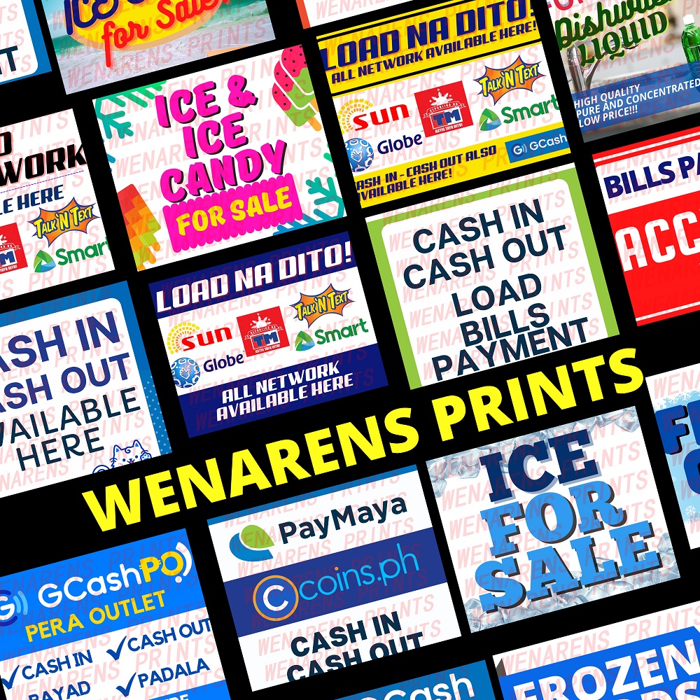 Store Sign Loading Station Sari Sari Store Laminated & PVC Sign