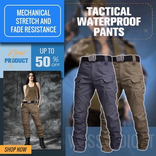 City Military Casual Cargo Pants Elastic Outdoor Army Trousers Men Slim  Many Pockets Waterproof Wear Resistant Tactical Pants