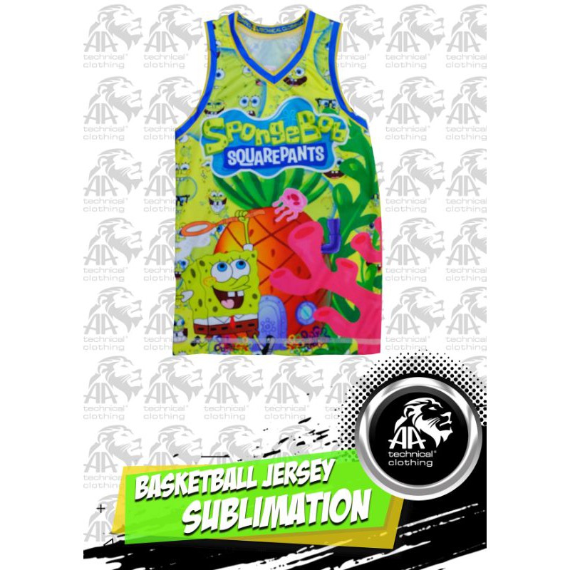 Fully Sublimated Jersey for Kids (FREE CUSTOMIZABLE NAME & NUMBER)Spongebob