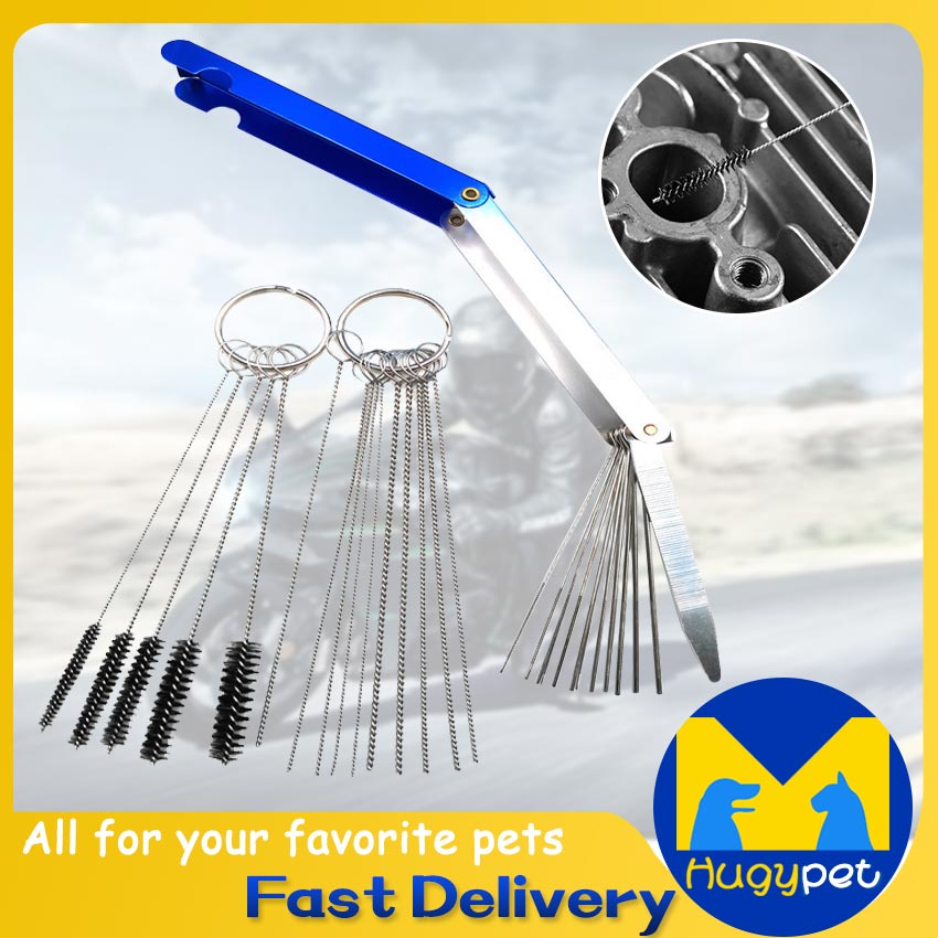 Motorcycle Carburetor Cleaning Tool Carbon Dirt Jet Remove Brushes Needles ATV Carb Jets Cleaner