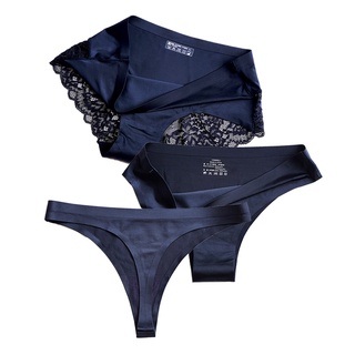 Ice Silk Briefs Girls Lace Leopard Panties Women Underwear
