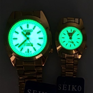 Seiko 5 Automatic 21 Jewels Luminous Dial Gold Plated Stainless