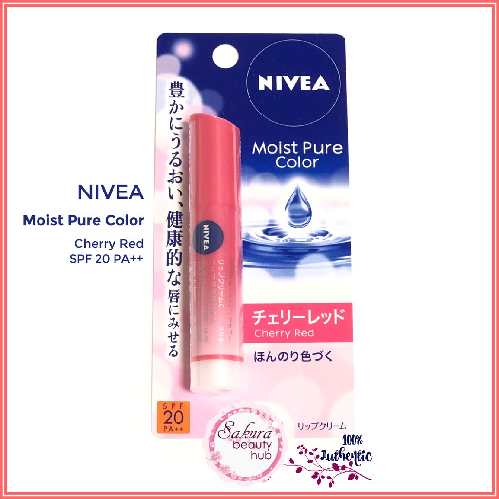 Nivea Moist Pure Color SPF 20 PA++ Lipbalm | Shopee Philippines